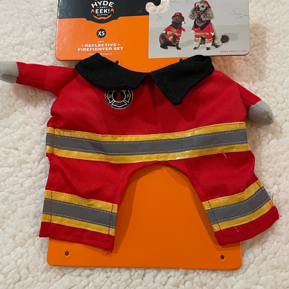 🆕 FireFighter 👨🚒 Halloween Pet 2 Piece Costume - Picture 3 of 10